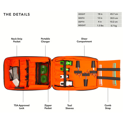 Mochila para estación de barbería móvil By Cocco